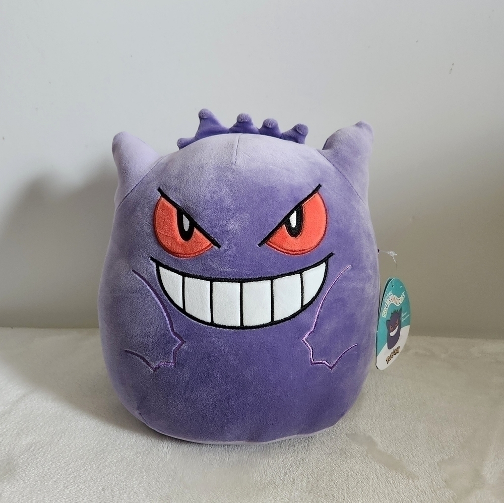 Squishmallow 12" Pokeman Purple Gengar Plush Stuffie Collectible Kellytoy NWT